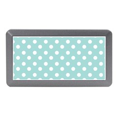 Blue And White Polka Dots Memory Card Reader (mini) by GardenOfOphir