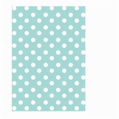 Blue And White Polka Dots Large Garden Flag (two Sides)