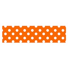 Orange And White Polka Dots Satin Scarf (Oblong)