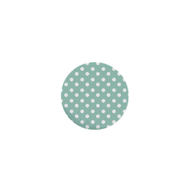 Light Blue And White Polka Dots 1  Mini Magnets