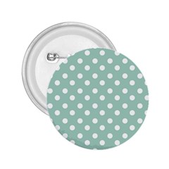 Light Blue And White Polka Dots 2 25  Buttons