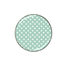 Light Blue And White Polka Dots Hat Clip Ball Marker