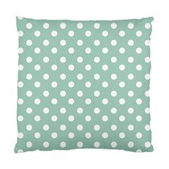 Light Blue And White Polka Dots Standard Cushion Cases (two Sides) 