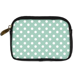 Light Blue And White Polka Dots Digital Camera Cases