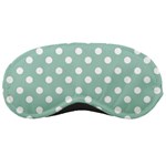 Light Blue And White Polka Dots Sleeping Masks Front