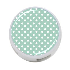 Light Blue And White Polka Dots 4-port Usb Hub (one Side) by GardenOfOphir