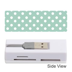 Light Blue And White Polka Dots Memory Card Reader (stick) 