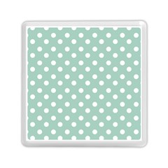 Light Blue And White Polka Dots Memory Card Reader (square) 