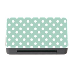 Light Blue And White Polka Dots Memory Card Reader With Cf