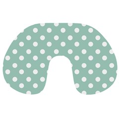 Light Blue And White Polka Dots Travel Neck Pillows