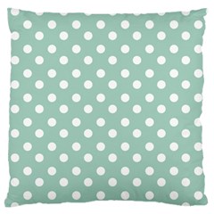 Light Blue And White Polka Dots Large Flano Cushion Cases (two Sides)  by GardenOfOphir