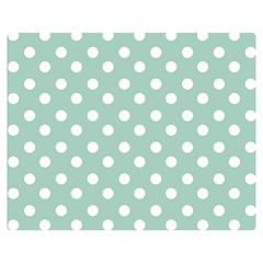 Light Blue And White Polka Dots Double Sided Flano Blanket (medium) 