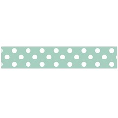 Light Blue And White Polka Dots Flano Scarf (large)  by GardenOfOphir