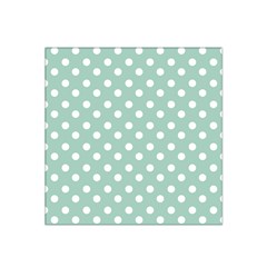 Light Blue And White Polka Dots Satin Bandana Scarf