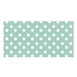 Light Blue And White Polka Dots Satin Shawl Front