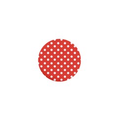 Indian Red Polka Dots 1  Mini Buttons