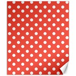 Indian Red Polka Dots Canvas 8  x 10  8.15 x9.66  Canvas - 1