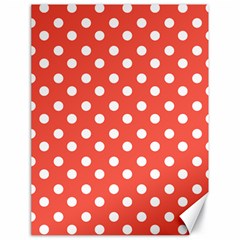 Indian Red Polka Dots Canvas 18  X 24  