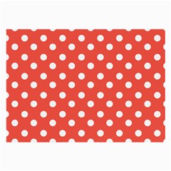 Indian Red Polka Dots Large Glasses Cloth by GardenOfOphir