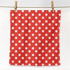 Indian Red Polka Dots Face Towel