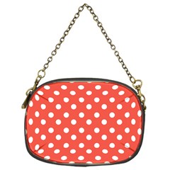 Indian Red Polka Dots Chain Purses (one Side) 