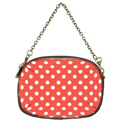 Indian Red Polka Dots Chain Purses (two Sides)  by GardenOfOphir