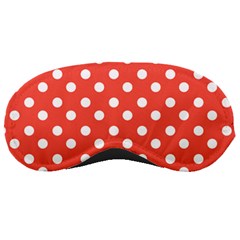 Indian Red Polka Dots Sleeping Masks by GardenOfOphir