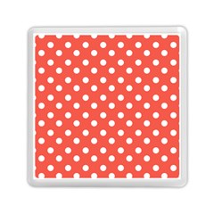 Indian Red Polka Dots Memory Card Reader (square) 