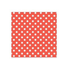 Indian Red Polka Dots Satin Bandana Scarf