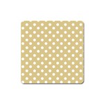 Mint Polka And White Polka Dots Square Magnet Front