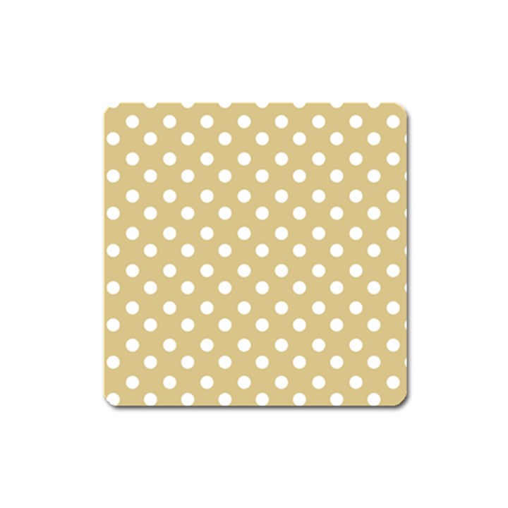 Mint Polka And White Polka Dots Square Magnet