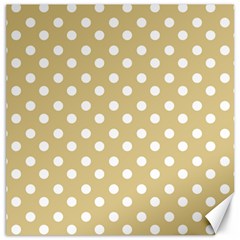 Mint Polka And White Polka Dots Canvas 12  X 12  