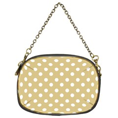 Mint Polka And White Polka Dots Chain Purses (one Side) 