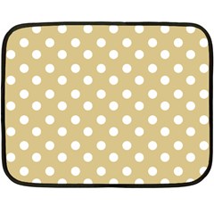 Mint Polka And White Polka Dots Double Sided Fleece Blanket (mini) 