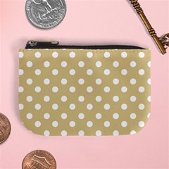 Mint Polka And White Polka Dots Mini Coin Purses by GardenOfOphir