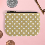 Mint Polka And White Polka Dots Mini Coin Purses Front