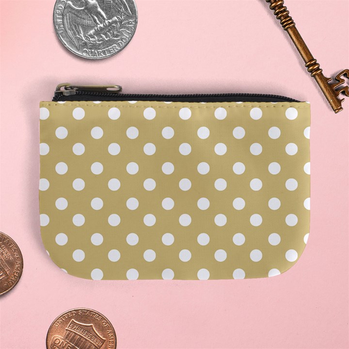 Mint Polka And White Polka Dots Mini Coin Purses