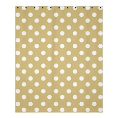 Mint Polka And White Polka Dots Shower Curtain 60  X 72  (medium) 