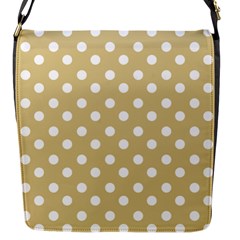 Mint Polka And White Polka Dots Flap Messenger Bag (s)