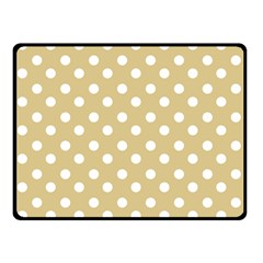 Mint Polka And White Polka Dots Double Sided Fleece Blanket (small) 