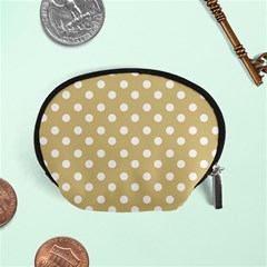 Mint Polka And White Polka Dots Accessory Pouches (small) 