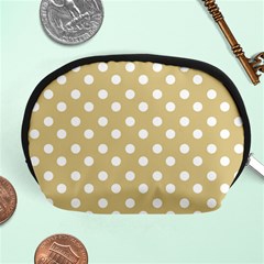 Mint Polka And White Polka Dots Accessory Pouches (medium) 