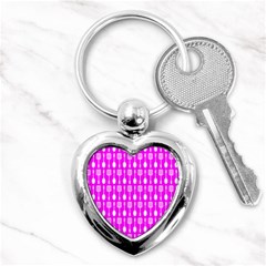 Purple Spatula Spoon Pattern Key Chains (heart)  by GardenOfOphir