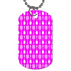 Purple Spatula Spoon Pattern Dog Tag (one Side) by GardenOfOphir