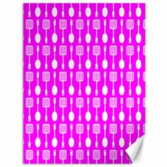 Purple Spatula Spoon Pattern Canvas 36  X 48   by GardenOfOphir