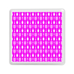 Purple Spatula Spoon Pattern Memory Card Reader (square)  by GardenOfOphir