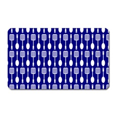 Indigo Spatula Spoon Pattern Magnet (rectangular) by GardenOfOphir