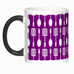 Magenta Spatula Spoon Pattern Morph Mugs by GardenOfOphir