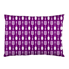 Magenta Spatula Spoon Pattern Pillow Cases by GardenOfOphir