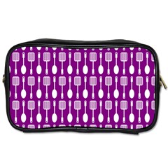 Magenta Spatula Spoon Pattern Toiletries Bags 2-side by GardenOfOphir